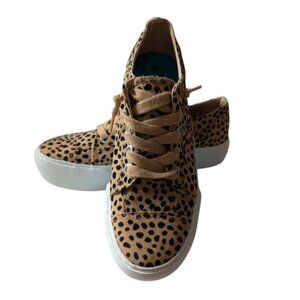 Blowfish Malibu Womens Vegan Animal Print Slip On Lace Up Sneakers Size 8 NWOB
